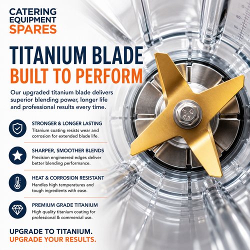 2.5Ltr Blender Jug with UPGRADED Titanium Coated Blades - Fits Buffalo Blenders