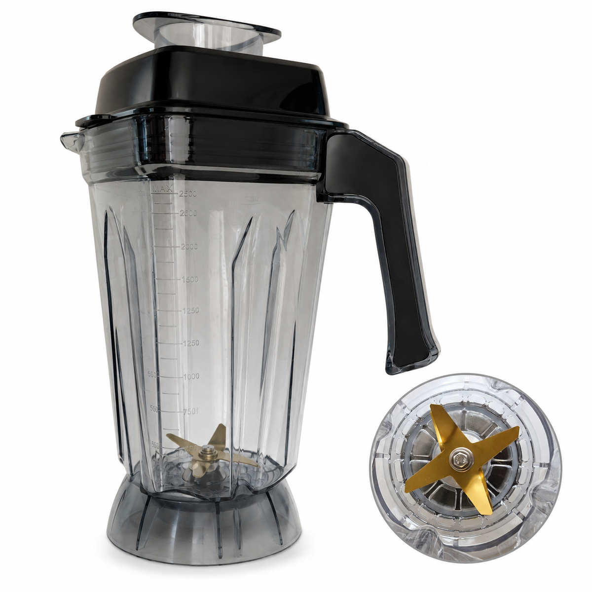2.5Ltr Blender Jug with UPGRADED Titanium Coated Blades - Fits Buffalo Blenders